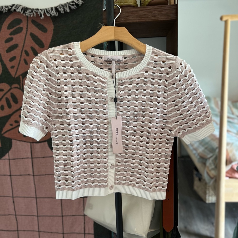 Brand new BCBG crochet top!